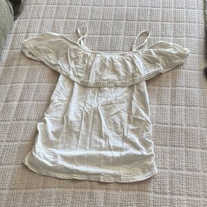 Old Navy maternity White Off-Shoulder Blouse